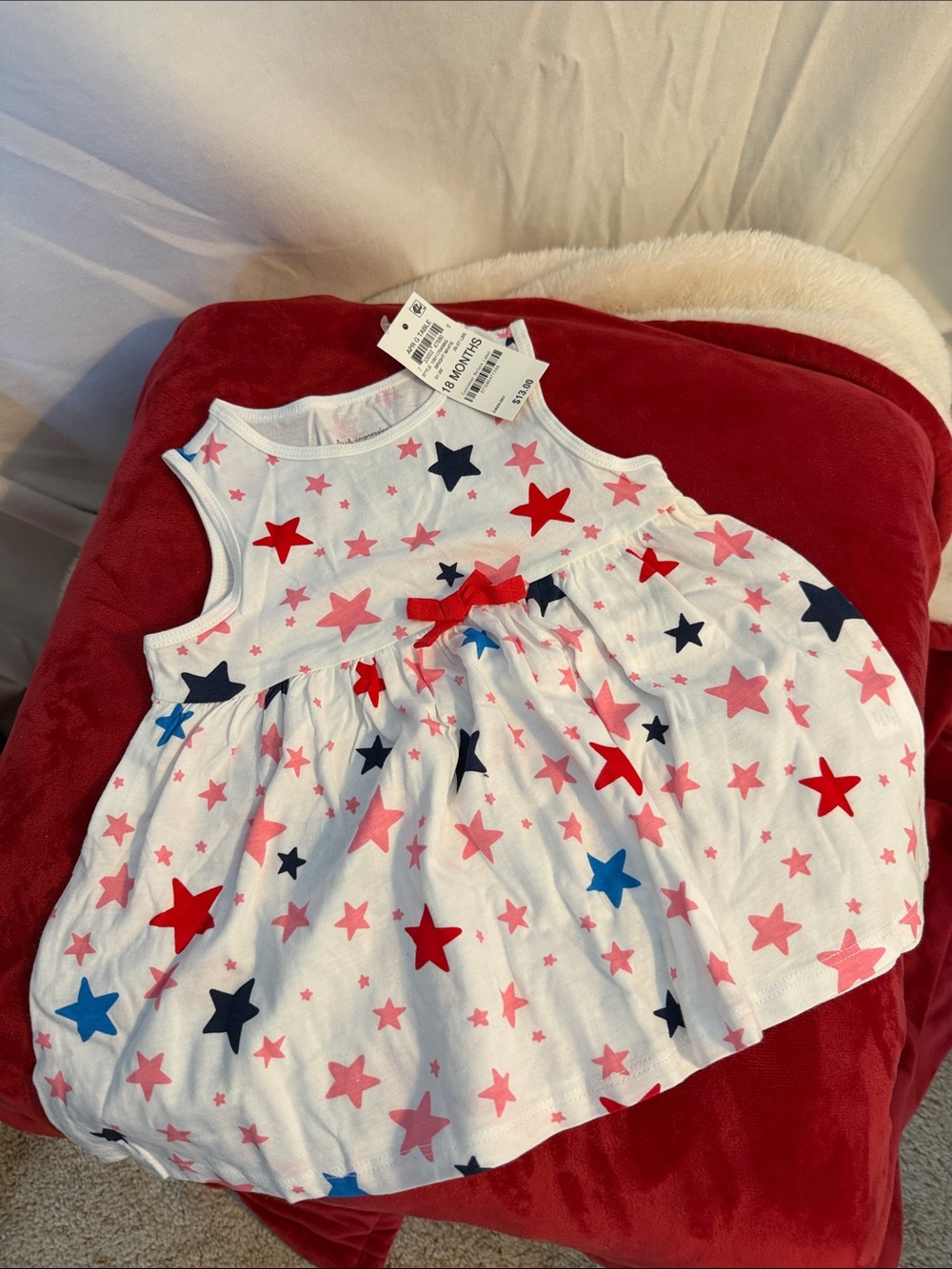 Just In Time for the 4th! 18 month Red/White/Blue comfy dress